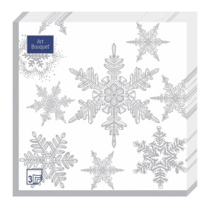 Салфетки бумажные HomeBerry Bouquet Original Снегопад 33х33 см 3-х слойные 20 шт