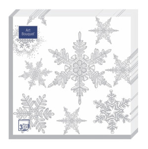 Салфетки бумажные HomeBerry Bouquet Original Снегопад 33х33 см 3-х слойные 20 шт