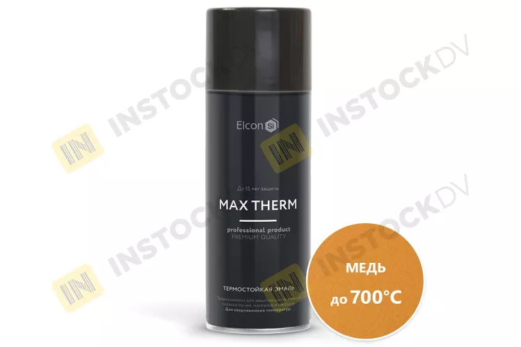 Эмаль термостойкая Elcon Max Therm 700 градусов медь 520 мл – 1