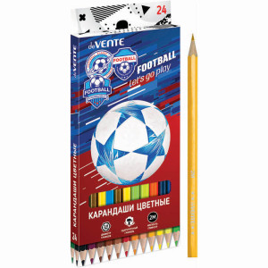 Карандаши цветные deVENTE Play Football 24 цвета