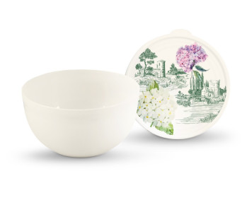 Миска Полимербыт Toile de Jouy с крышкой 2 л