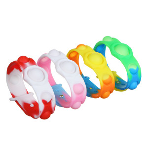 ИГРОЛЕНД Антистресс-головоломка Браслет POPIT, 25,5х3см, ПВХ, 4 дизайна