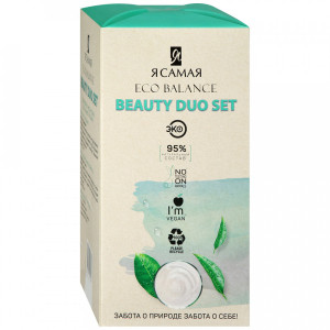 Подарочный набор Я самая Eco Balance Duo Beauty Пенка для умывания 150 мл,тоник для лица 200 мл,ватные диски 30 шт