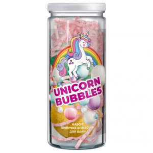 Подарочный набор Фитокосметик UNICORN BUBBLES бомбочки для ванн Для расслабления+Для бодрости