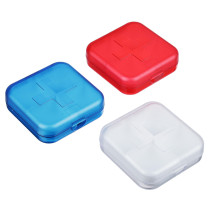 Бокс для таблеток Satoshi пластик 4 ячейки 3 цвета 6.5х6.5см