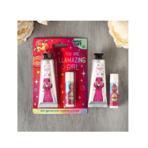 Подарочный набор Beauty Fox You are LLAMAZING GIRL Крем для рук 30 мл и бальзам для губ