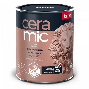 Краска Brite Ceramic для кухонь ванных комнат база А 2.7 л