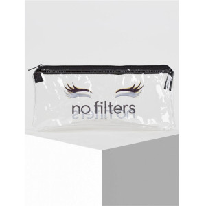 Косметичка-футляр "No Filters", плоская 20,5*9,5см