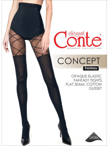 Колготки Conte Concept 50 Den цвет Nero имитация гольфин размер 3