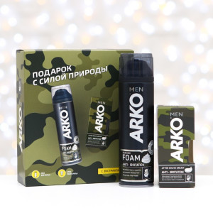 Подарочный набор Arko Men Пена для бритья 200 мл и крем после бритья 50 мл