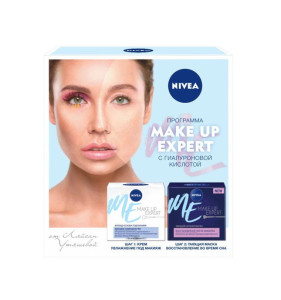 Подарочный набор Nivea Make Up Expert Крем-основа под макияж и маска для лица ночная 2х50 мл
