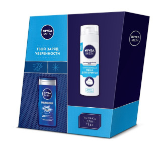 Подарочный набор Nivea Men Пробуждающий Гель для душа 250 мл и пена для бритья 200 мл