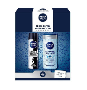 Подарочный набор Nivea Men Заряд чистоты Гель для душа 250 мл и антиперспирант спрей 150 мл