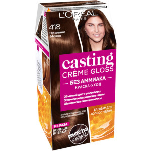 Краска для волос L`Oreal Paris Casting Creme Gloss оттенок 418, Пралине Мокко - 1