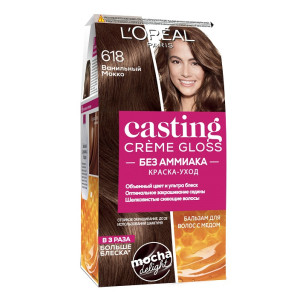 Краска для волос L`Oreal Paris Casting Creme Gloss оттенок 618, Ванильный Мокко - 1