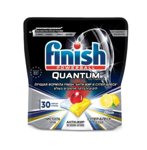 Таблетки для посудомоечных машин Finish Quantum Лимон 30 шт