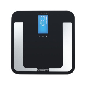 Весы напольные Scarlett черный SL-BS34ED40 до 180 кг