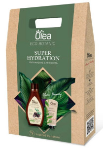 Подарочный набор Olea Eco Botanic Super Hydration Гель для душа Эвкалипт и виноград 300 мл и крем для рук Зеленый чай 50 мл