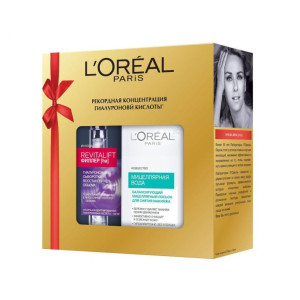 Подарочный набор L`Oreal Paris Сыворотка для лица Revitalift филлер 16 мл и мицеллярная вода для снятия макияжа 200 мл