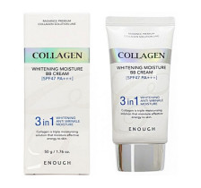 BB-крем для лица Enough Collagen 3 in 1 Whitening осветляющий с морским коллагеном бежевый SPF47 50 мл