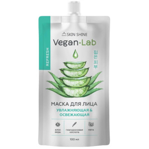 Маска для лица Skin Shine VeganLab Алоэ вера увлажняющая и освежающая 100 мл