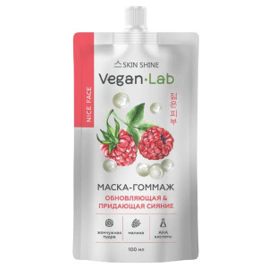 Маска для лица Skin Shine VeganLab Гоммаж обновляющая и придающая сияние 100 мл