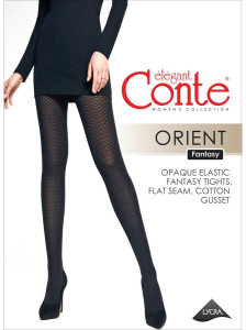 Колготки Conte Orient 60 Den цвет Nero с рисунком «зигзаг» размер 3