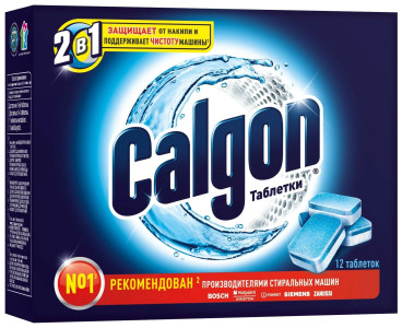 Чистящее средство Calgon для смягчения воды и предотвращения образования накипи 12 таблеток