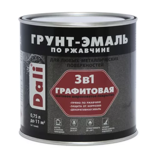 Грунт-эмаль Dali Графитовая по ржавчине зеленый 0.75 л – 1