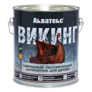 Антисептик для дерева Акватекс Викинг лессирующий сосна 2.5 л - 1