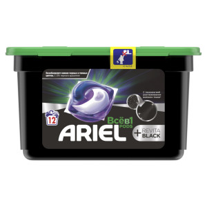 Капсулы для стирки Ariel Revita Black Автомат 12 шт