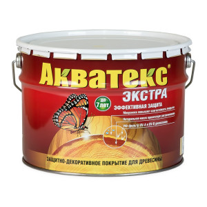 Защитно-декоративное покрытие для древесины Акватекс Экстра Красное дерево 10 л - 1