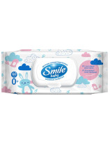 Салфетки влажные Smile Baby Рисовое молочко для чувствительной кожи с клапаном 60 шт