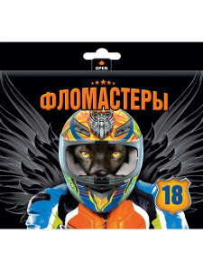 FL BFk 18105 Hatber Фломастеры 18цв "Moto-beast"