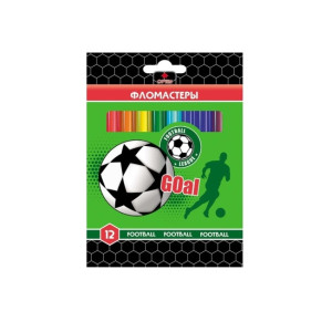 Фломастеры Hatber Football 12 цветов