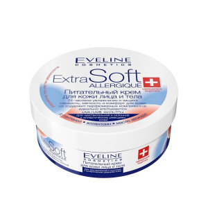 Крем для лица и тела Eveline Extra soft  Allergique Питательный для чувствительной и склонной к аллергическим реакциям кожи 200 мл