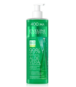 Гель для лица и тела Eveline Bio Organic 99% Natural Aloe Vera универсальный с охлаждающим эффектом 3в1 400 мл