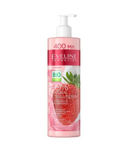 Крем-йогурт для тела Eveline Bio Organic 99% Natural Клубничный увлажняюще-разглаживающий 3в1 400 мл