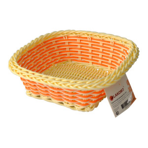 Корзина для хранения Lakomo квадратная оранжевый 15x15x5 см