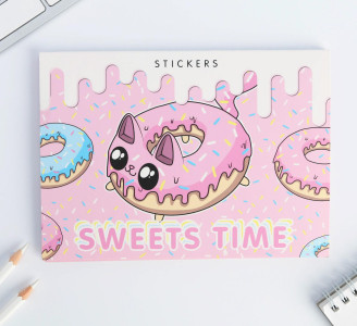 Блок для записей ArtFox Очаровательные котики Sweets time,с липким краем,8 блоков - 1