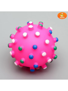 Игрушка пищащая "Бактерия" для собак, 6,3 см, розовая