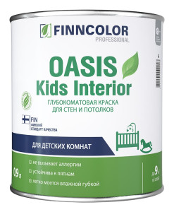 Краска Finncolor Oasis Kids Interior для детских комнат Глубокоматовая база А 0.9 л