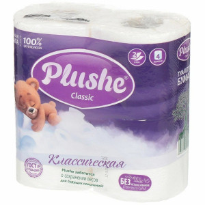 Т.бумага PLUSHE CLASSIC 2сл. 18м  4рул. 1/12