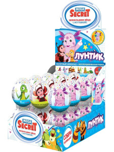 Шоколадное яйцо Mega Secret Лунтик с игрушкой 20 гр