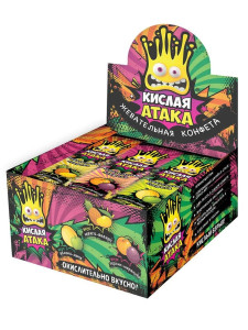 Конфета "КИСЛАЯ АТАКА" жевательная 11г