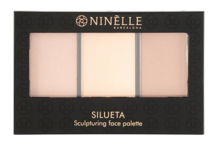 Палетка для скульптурирования лица NINELLE SILUETA тон 502 холодный бежевый 12 гр - 1