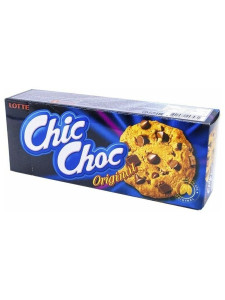 Печенье Lotte Chic Choc песочное с кусочками шоколада 90 гр