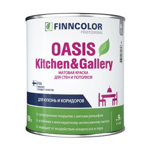 Краска OASIS KITCHEN@GALLERY A  7 д/стен и потолков особо устойчив.к мытью 9.0 л