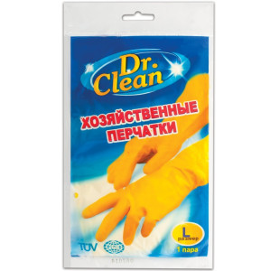 Перчатки Доктор Клин хозяйственные резиновые р-р L 1*240