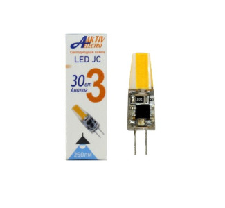 Лампа светодиодная  АктивЭлектро Regular LED-G4 3Вт 12В 4000К 250Лм G4